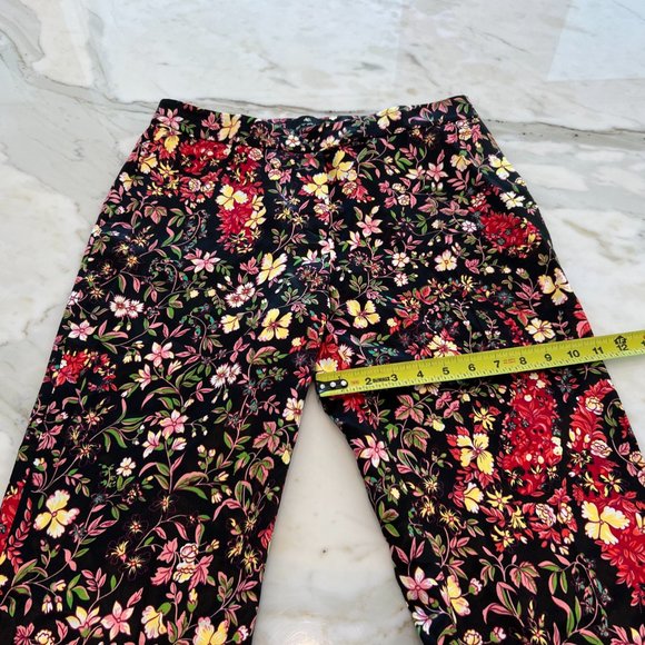 ETRO BLACK BROWN MULTI FLORAL VISCOSE TROUSERS MODEL 19212 SIZE IT 44 / US 8 NWT - Picture 11 of 17